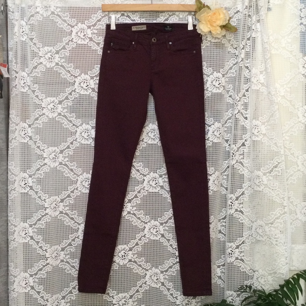 Adriano Goldschmied Women’s The Absolute Legging Extreme Skinny Red Jeans SZ 25